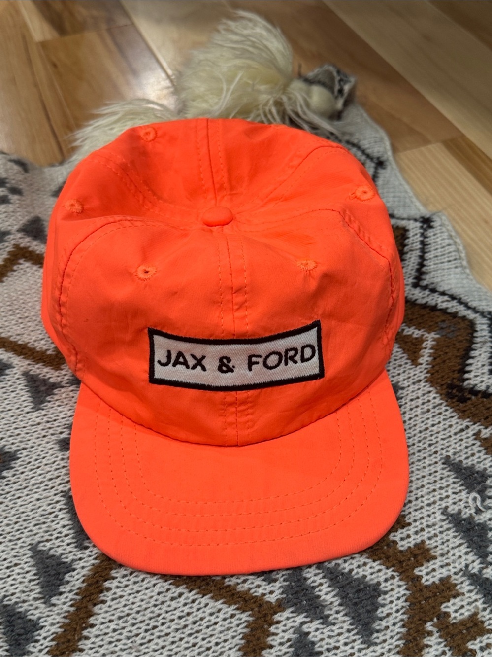JAX & FORD- kid’s Neon Orange Cap- medium